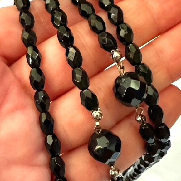 Long Beaded Faceted Glass Bead Necklace - Flapper Costume - 100" - Picture 5 of 8